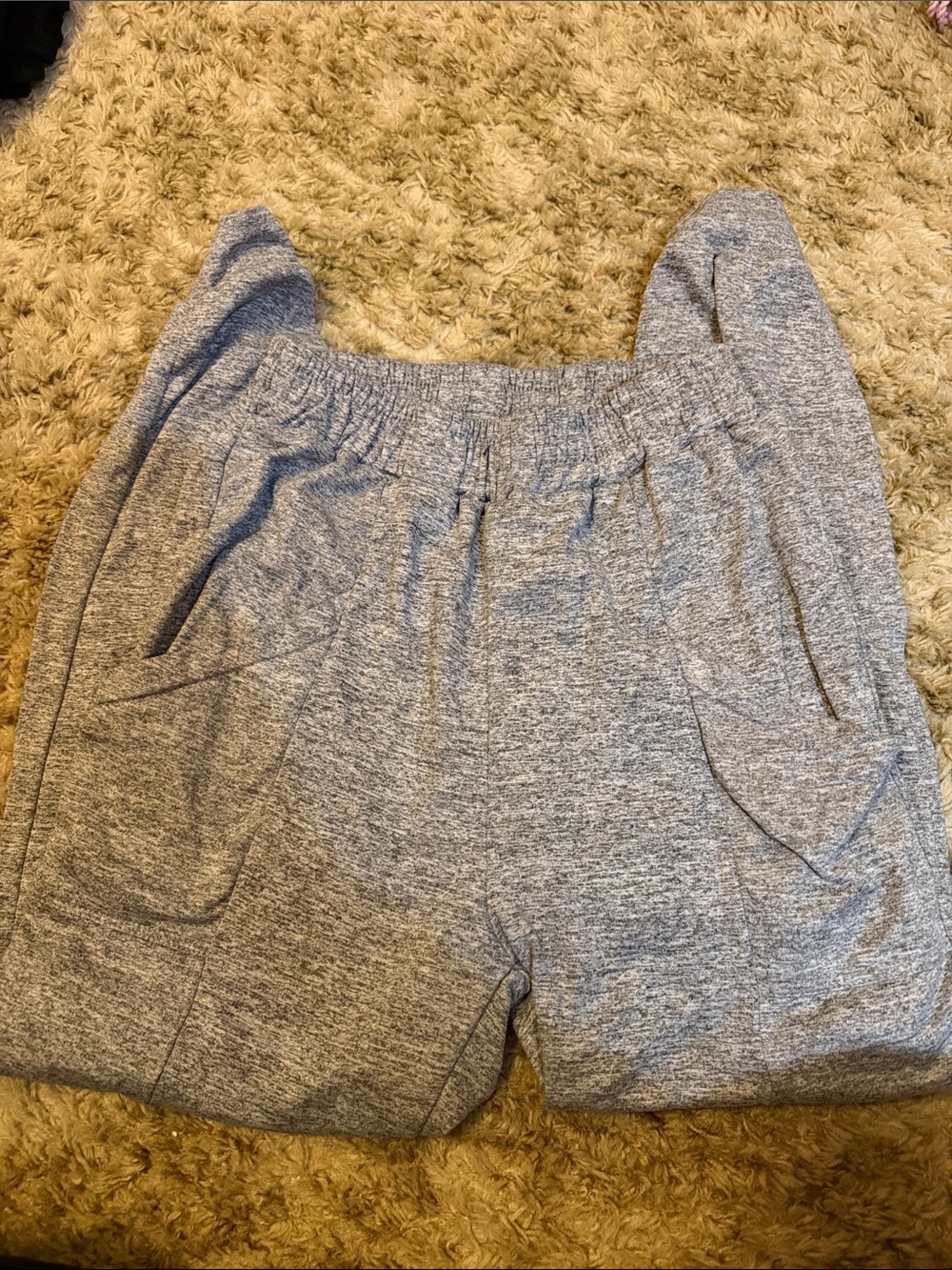 Soft Heather Gray Knit Lounge Pants